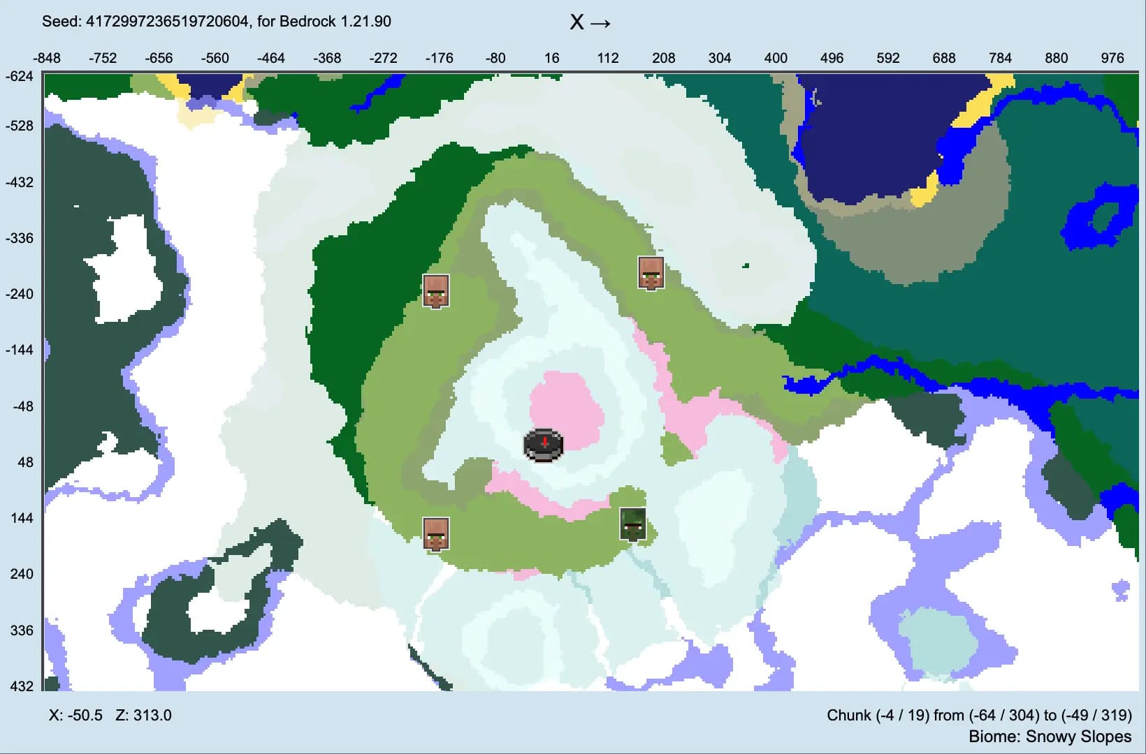 基岩版本 种子地图